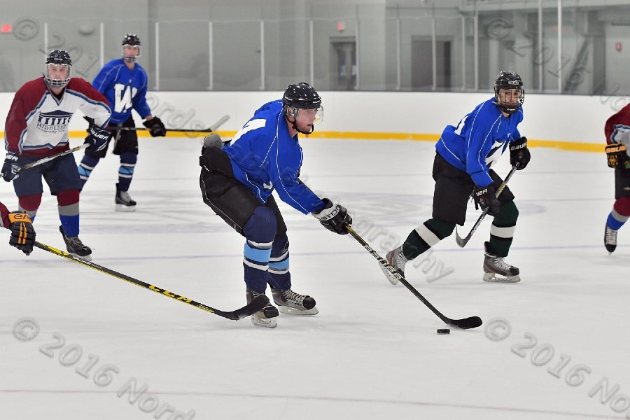 Wheaton College Men\'s Ice Hockey vs Middlesex Community College. - Photo By: KEITH NORDSTROM